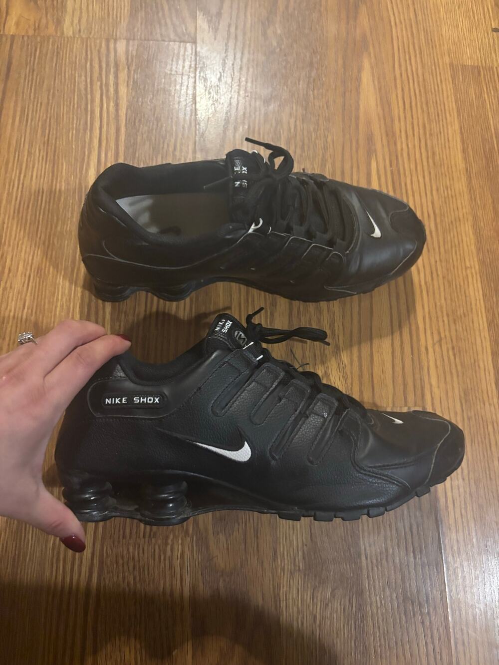 Nike Shox Black Athletic Exercise Tennis Shoes/ Sneakers